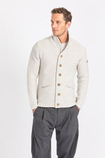 Liebling Strickjanker Martl Natur/Kiesel Detail | Liebling knit jacket Martl Natural/Pebble detail