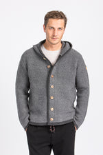 Liebling Kapuzenjanker Thomas grau meliert Getragen | Liebling hooded janker Thomas heather grey worn