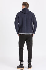 Liebling Kapuzenjanker Thomas navy/grau