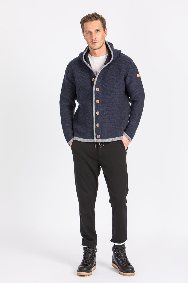 Liebling Kapuzenjanker Thomas navy/grau