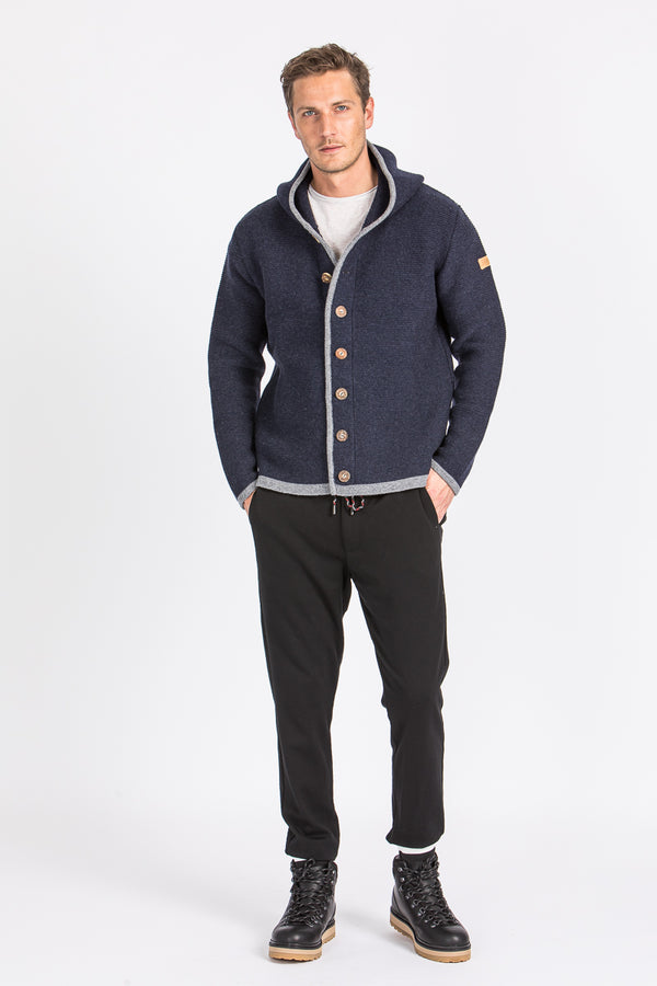 Liebling Kapuzenjanker Thomas navy/grau