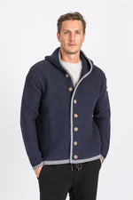 Liebling Kapuzenjanker Thomas navy/grau