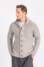 Liebling Kapuzenjanker Thomas Marmor/Trüffel Detail | Liebling hooded knit jacket Thomas Marble/Truffle detail