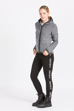 Liebling Kapuzenjanker Vera grau/anthrazit Rückansicht | Liebling hooded knit jacket Vera grey/anthracite back view