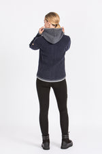Liebling Kapuzenjanker Vera navy/grau Rückansicht | Liebling Kapuzenjanker Vera navy/grey back view