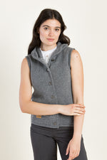 Liebling Kapuzenjanker Ronja anthrazit Detail | Liebling hooded knit jacket Ronja anthracite detail