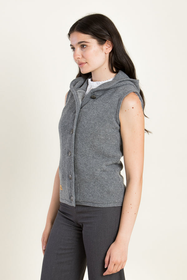 Liebling Kapuzenjanker Ronja anthrazit Vorderansicht | Liebling hooded knit jacket Ronja anthracite front view