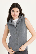 Liebling Kapuzenjanker Ronja anthrazit Rückansicht | Liebling hooded knit jacket Ronja anthracite back view
