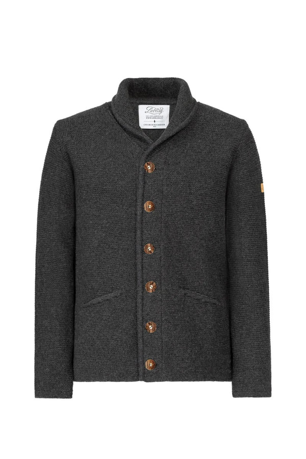 Liebling Strickjanker Martl Anthrazit Rückansicht | Liebling knit jacket Martl Anthracite back view