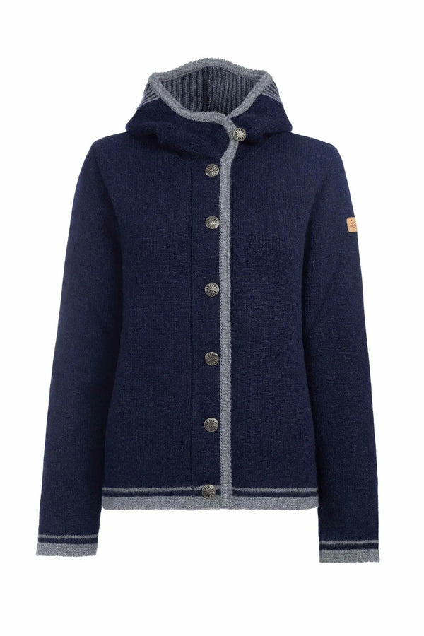 Liebling Kapuzenjanker Vera navy/grau Getragen | Liebling Kapuzenjanker Vera navy/grey worn