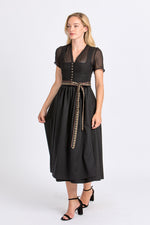 Madame Marie Dirndl Nymeria schwarz Rückansicht | Madame Marie Dirndl Nymeria black back view