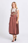 Madame Marie Dirndl Thalina bordeaux Vorderansicht | Madame Marie Dirndl Thalina bordeaux front view