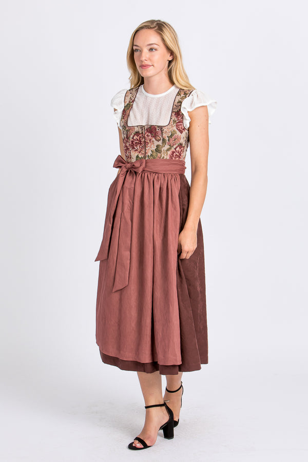 Madame Marie Dirndl Thalina bordeaux Vorderansicht | Madame Marie Dirndl Thalina bordeaux front view