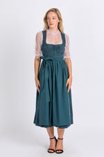 Madame Marie Dirndl Thalora blautanne Detail Schürze | Madame Marie dirndl Thalora blue fir apron detail
