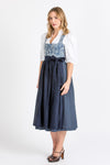 Madame Marie Dirndl Vandoria blau Vorderansicht | Madame Marie Dirndl Vandoria blue front view