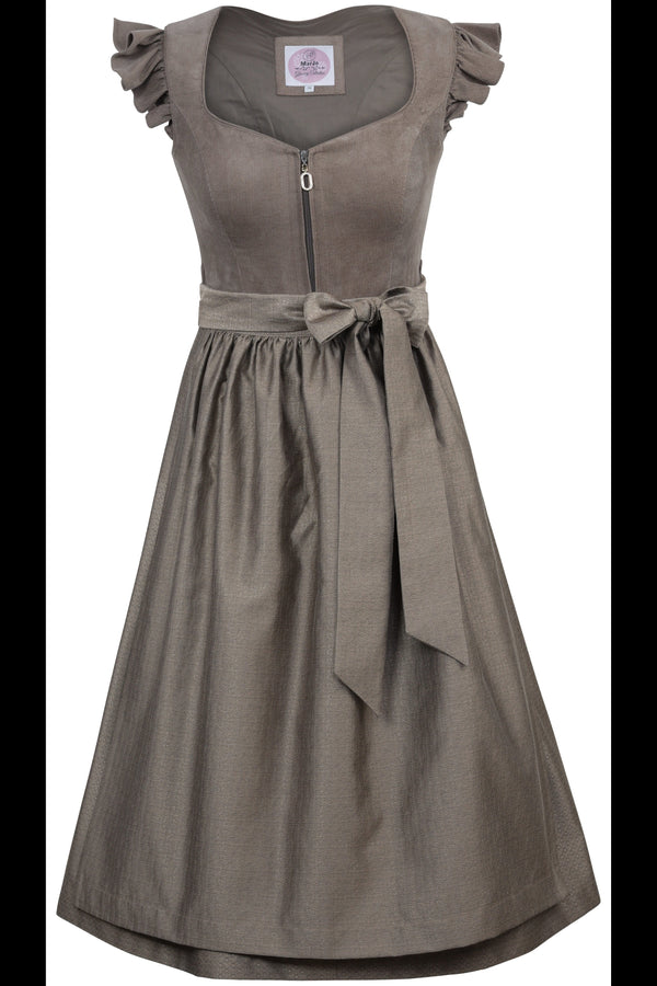 Marjo Dirndl mit abnehmbaren Flügelärmel Ansfelden taupe