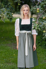 Marjo Samtdirndl Berndorf tannengrün