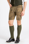 Meindl Rehlederhose Nassfeld altschwarz Vorderansicht | Meindl Roebuck Leather Lederhosen Nassfeld Antique Black front view