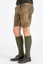 Meindl Rehlederhose Nassfeld altschwarz Rückansicht | Meindl Roebuck Leather Lederhosen Nassfeld Antique Black back view