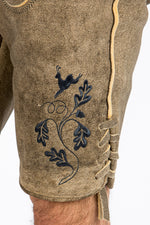 Meindl Hirschlederhose Teisenberg old grey Detail | Meindl deerskin lederhosen Teisenberg old grey detail