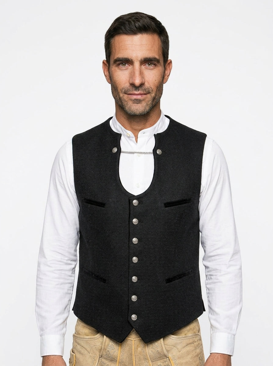 Traditional vest (Trachtenweste) — On Model - Upper Body | Generated by Modelize