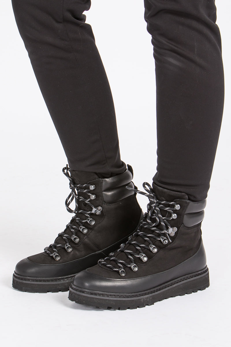 Mono Bergschuh Damen Schwarz Gefüttert