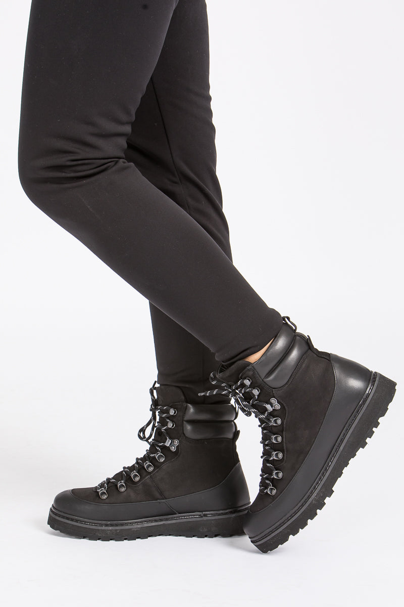 Mono Bergschuh Damen Schwarz Gefüttert