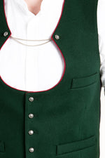 Gebrüder Orth Miesbacher Weste Moos Detail | Gebrueder Orth Miesbacher vest moss detail