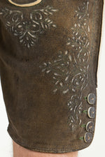 Ostarrichi Hirschlederhose Kaiser moor Detail | Ostarrichi Hirschlederhose Kaiser moor detail