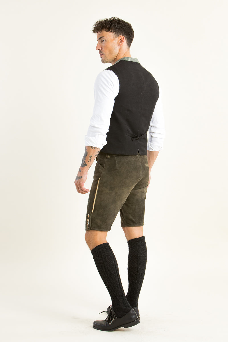 Ostarrichi Lederhose Alois ahorn Detail Stickerei | Ostarrichi Lederhosen Alois maple embroidery detail