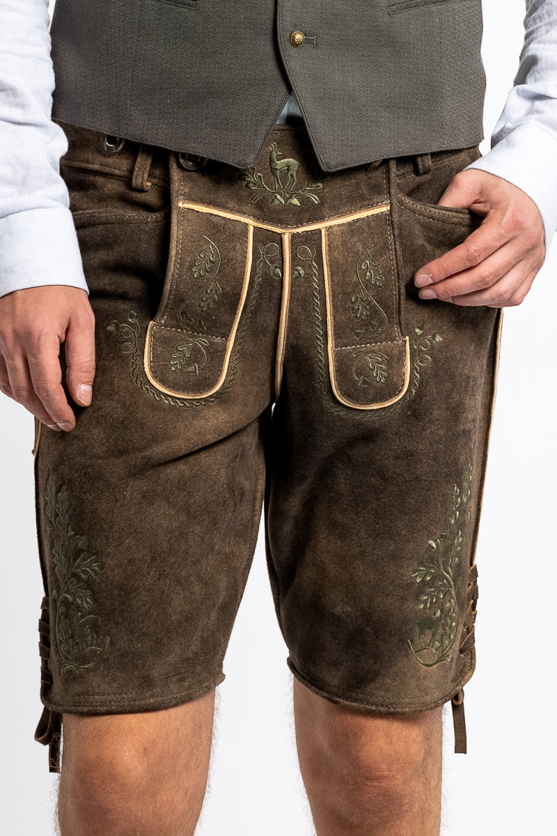 Ostarrichi Lederhosen Franz Beige Green