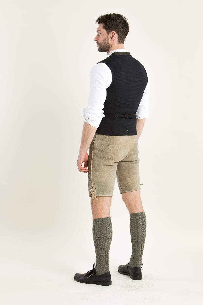 Ostarrichi Hirschlederhose Ludwig oliv Getragen | Ostarrichi Stag Leather Lederhosen Ludwig Olive worn