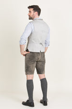 Ostarrichi Lederhose Kaiser old grey Seitenansicht | Ostarrichi Lederhose Kaiser old grey side view