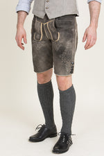 Ostarrichi Lederhose Kaiser old grey Detail | Ostarrichi Lederhose Kaiser old grey detail