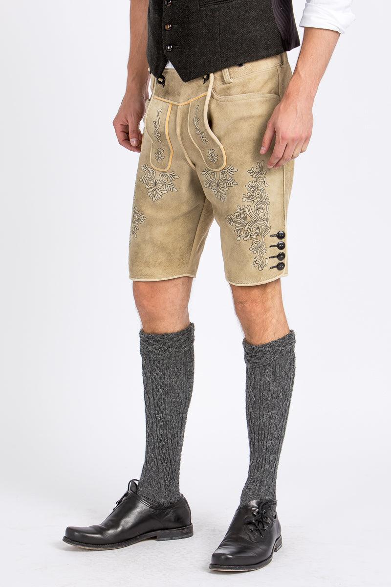 Ostarrichi Ziegenlederhose Weissenberg safari Rückansicht | Ostarrichi Goatskin Lederhose Weissenberg safari back view