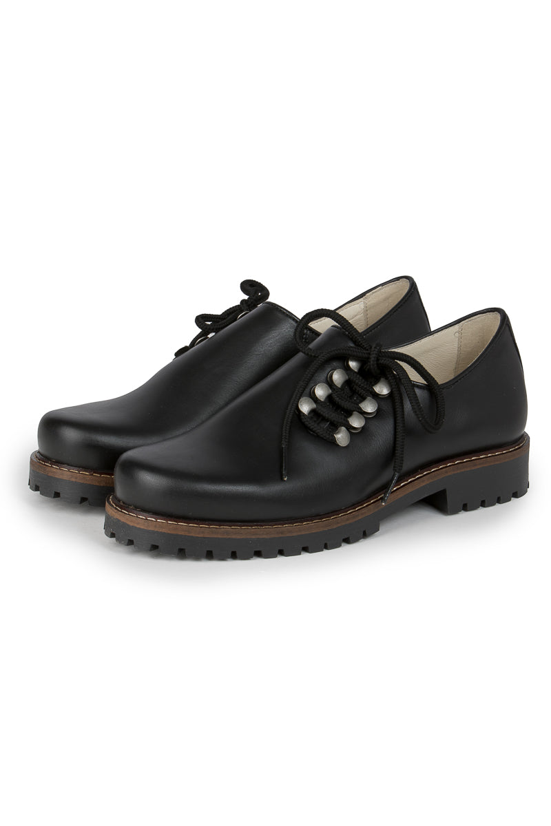 Ostarrichi Haferlschuhe Black Smooth Leather