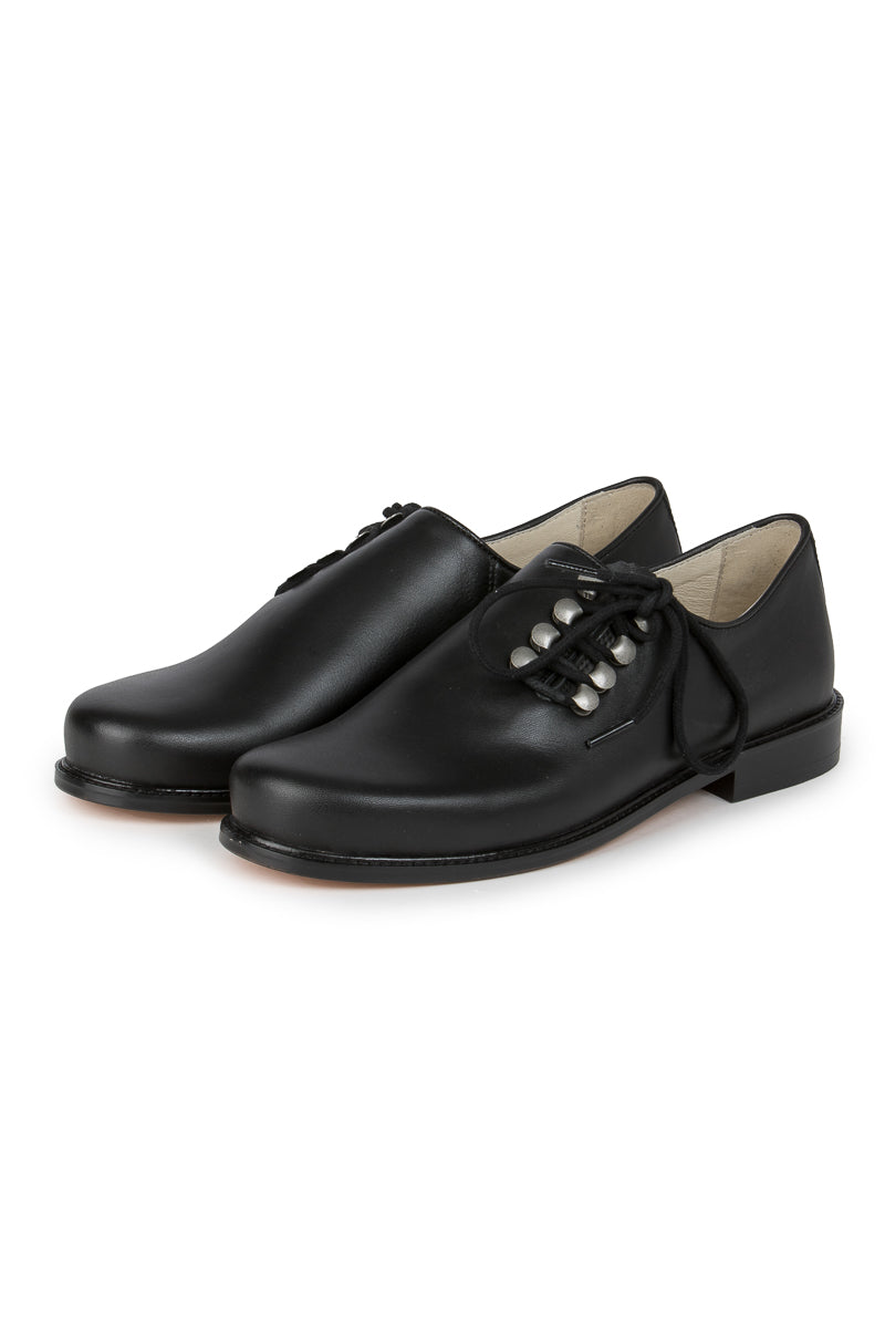 Ostarrichi Haferlschuhe 6102 mit Ösen schwarz