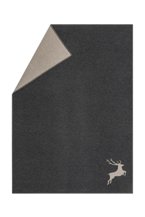 Fussenegger Plaid Hirsch Anthrazit 140x200