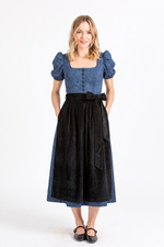 Almliebe Ärmeldirndl Rosmarie jeansblau