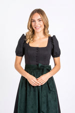Almliebe Ärmeldirndl Rosmarie schwarz/grün