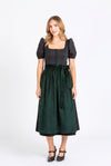 Almliebe Ärmeldirndl Rosmarie schwarz/grün