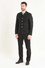 Gebrüder Orth Trachtenjanker Tegernseer anthrazit Detail | Gebrüder Orth traditional jacket Tegernseer anthracite detail