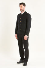 Gebrüder Orth Trachtenjanker Tegernseer anthrazit Detail Knopfleiste | Gebrüder Orth traditional jacket Tegernseer anthracite button placket