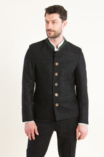 Gebrüder Orth Trachtenjanker Tegernseer anthrazit Vorderansicht | Gebrüder Orth traditional jacket Tegernseer anthracite front view