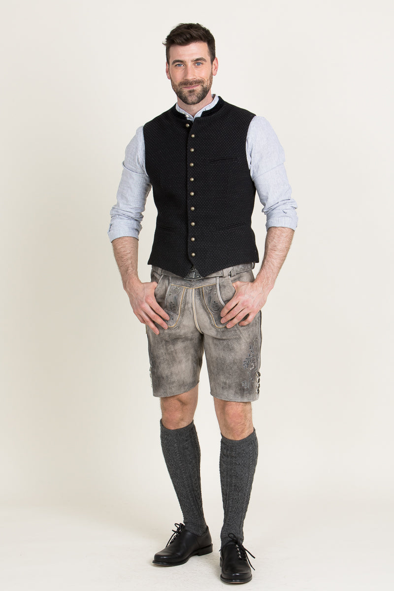 Spieth & Wensky Lederhose Austin oxford grün Detail | Spieth & Wensky Lederhosen Austin oxford green detail