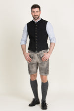 Spieth & Wensky Lederhose Austin oxford grün Detail | Spieth & Wensky Lederhosen Austin oxford green detail