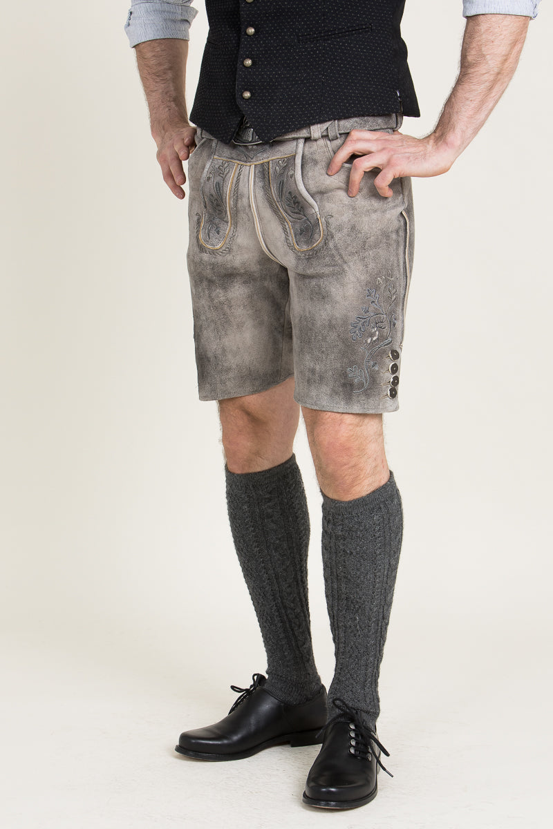 Spieth & Wensky Lederhose Austin oxford grün Vorderansicht | Spieth & Wensky Lederhosen Austin oxford green front view