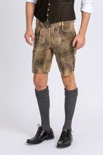 Spieth & Wensky Lederhose Grafenau camel Vorderansicht | Spieth & Wensky Lederhosen Grafenau Camel front view