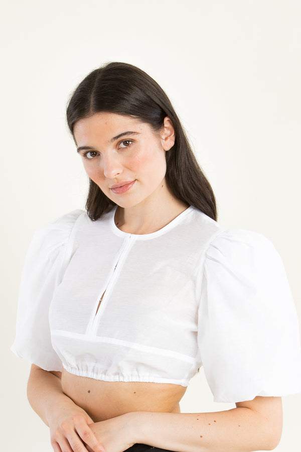 Sportalm Dirndlbluse Libby weiß Rückansicht | Sportalm Dirndl Blouse Libby white back view