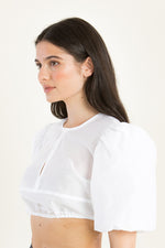 Sportalm Dirndlbluse Libby weiß Detail | Sportalm Dirndl Blouse Libby white detail